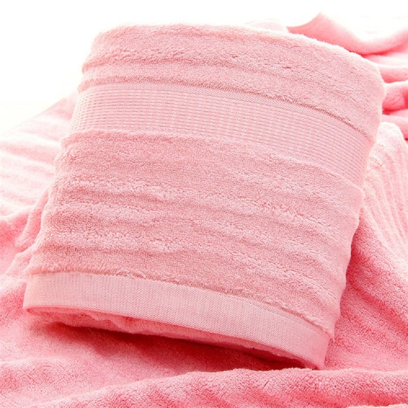 Mush Bamboo Towels for Bath Large Size | 600 GSM Bath Towel for Men & Women | Soft, Highly Absorbent, Quick Dry,and Anti Microbial | 75 X 150 cms (Pack of 1, Pink) - Image 1