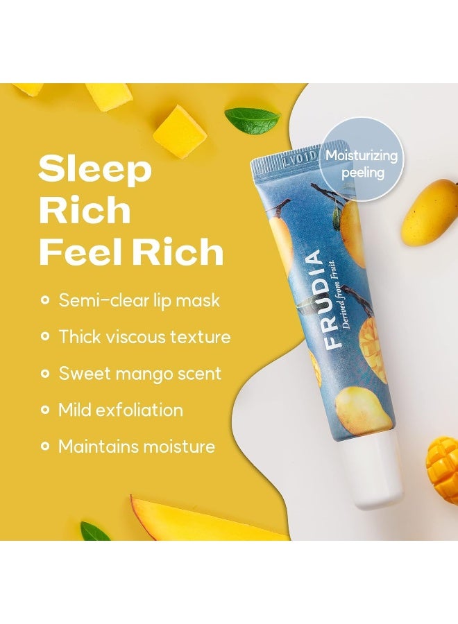 frudia Mango Honey Sleep Lip Mask 10g — Overnight Hydrating Repair Mask for Dry, Chapped Lips — Mango Extract & Honey Lip Moisturizer for Smooth, Soft, Plump Lips, 0.35 oz - Image 3
