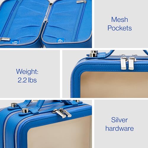 ETOILE - Large Twin Cosmetic Case Cobalt - Dual Compartment Cosmetic Beauty Organizer & Toiletry Case - Image 2