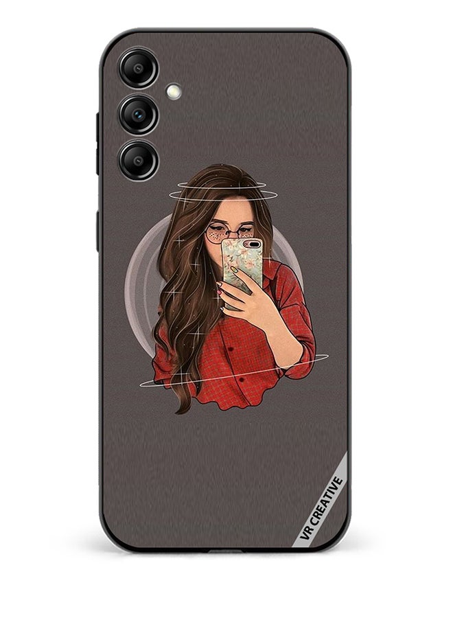 VR CREATIVE Protective Case Cover For Samsung Galaxy A55 Girl Clicks a Selfie Design Multicolour - Image 1