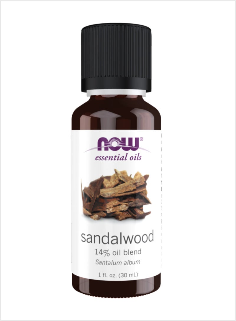 now Now Essential Oils Sandalwood 14% Blend Oil – 30ml 