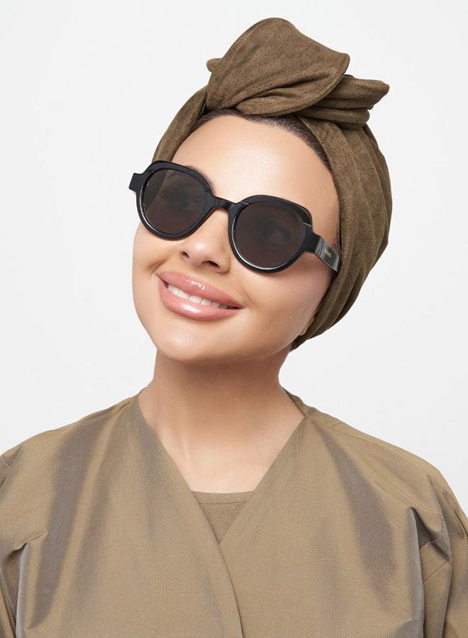 30 سندايز نظارات شمسية نسائية هندسية من لوريل بحماية  أسود رمادي - Image 5