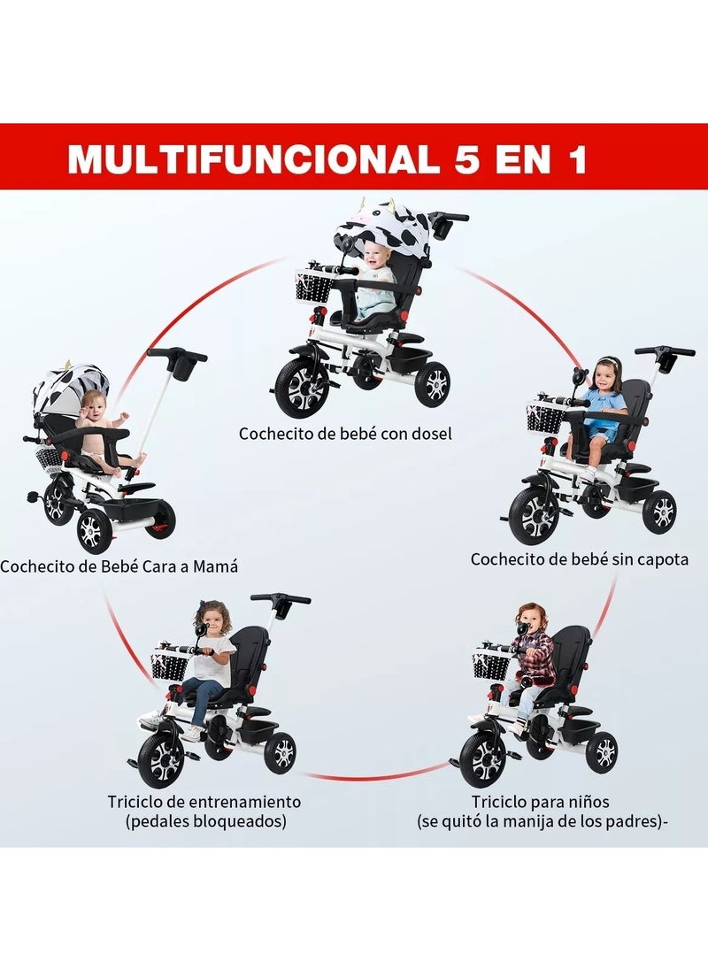 Gonice Gonice 5 in 1 Foldable and Portable Tricycle Baby Stroller  - Image 4