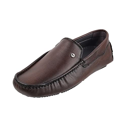 Mochi Metro Men's Classic Brown Vegan Slip-On Loafers UK/7 EU/41(71-8514) - Image 1