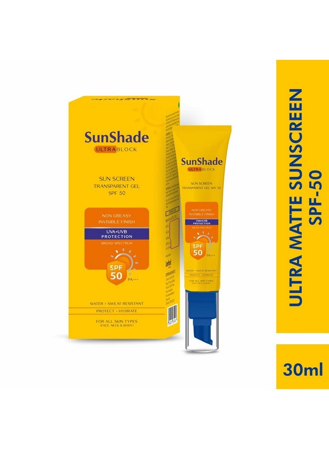 Leeford Sunshade Ultra Block Sunscreen Gel Spf- 50 Uva/Uvb,30Ml For Women & Men-Invisible Gel Sunscreen | Broad Spectrum | Ultra Matte | No White Cast | Gel Based Sunscreen For All Skin Types - Image 3