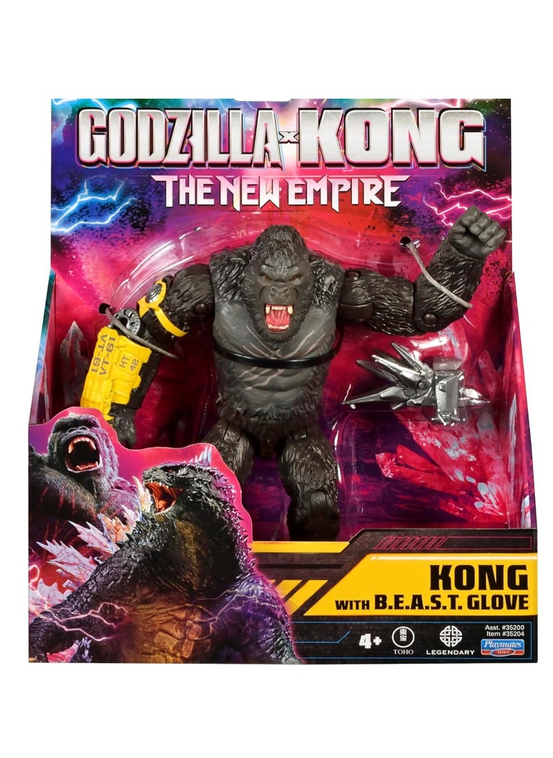 Playmates Toys - Godzilla x Kong The New Empire: Kong With Beast Glove 6inch - Image 1