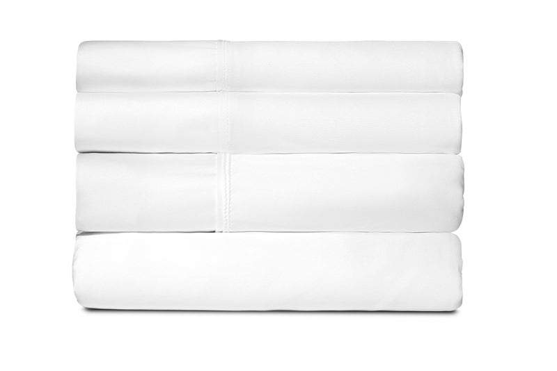 SHEEX Active Comfort Sheet Set Comfortable Cooling Sheets with 1 Flat Sheet 1 Fitted Sheet and 2 King Pillowcases KingCalifornia King Bright White