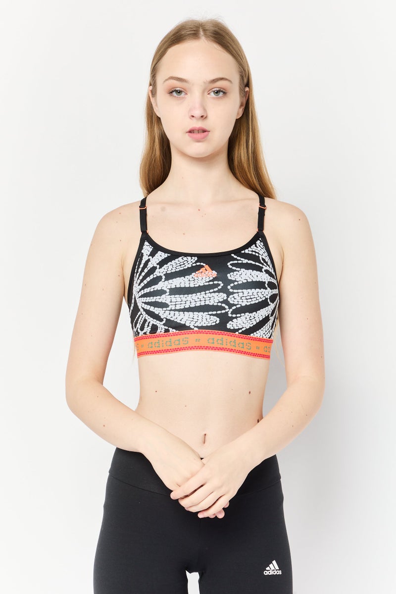 Adidas حمالة صدر رياضية نسائية أزتيك غير مبطنة، متعددة الألوان - Image 1