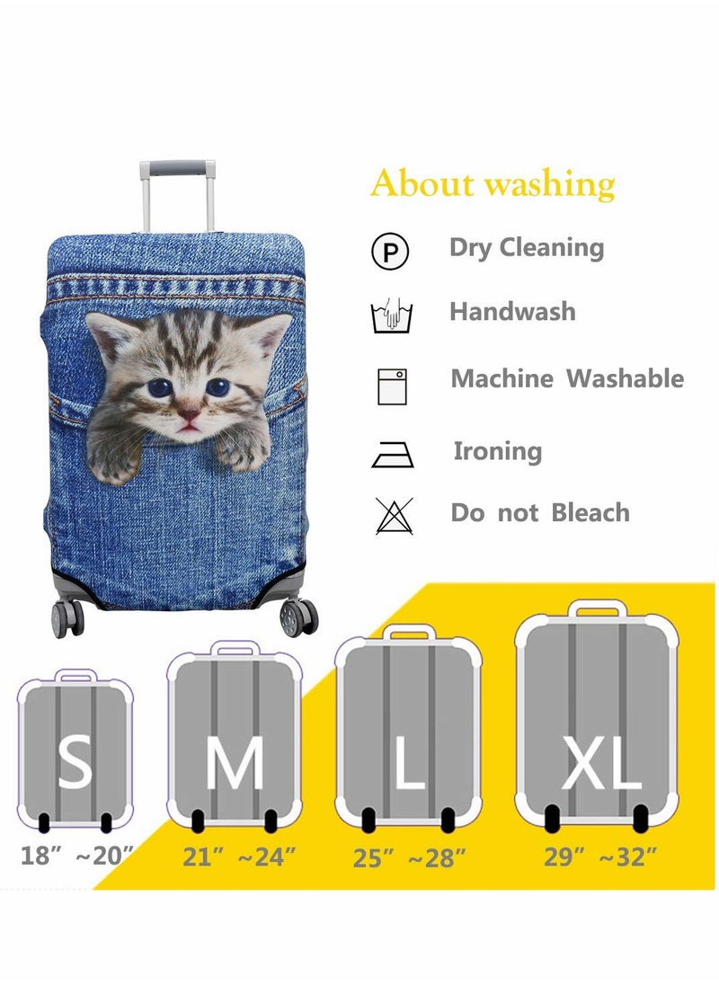 KASTWAVE Travel Luggage Cover Fits 26"-28" Luggage, Washable Suitcase Protector Anti-scratch Spandex Protective  - Image 5