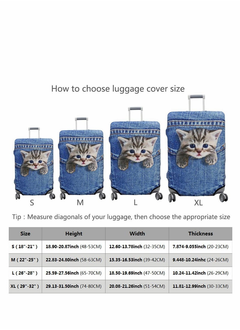 KASTWAVE Travel Luggage Cover Fits 26"-28" Luggage, Washable Suitcase Protector Anti-scratch Spandex Protective  - Image 2