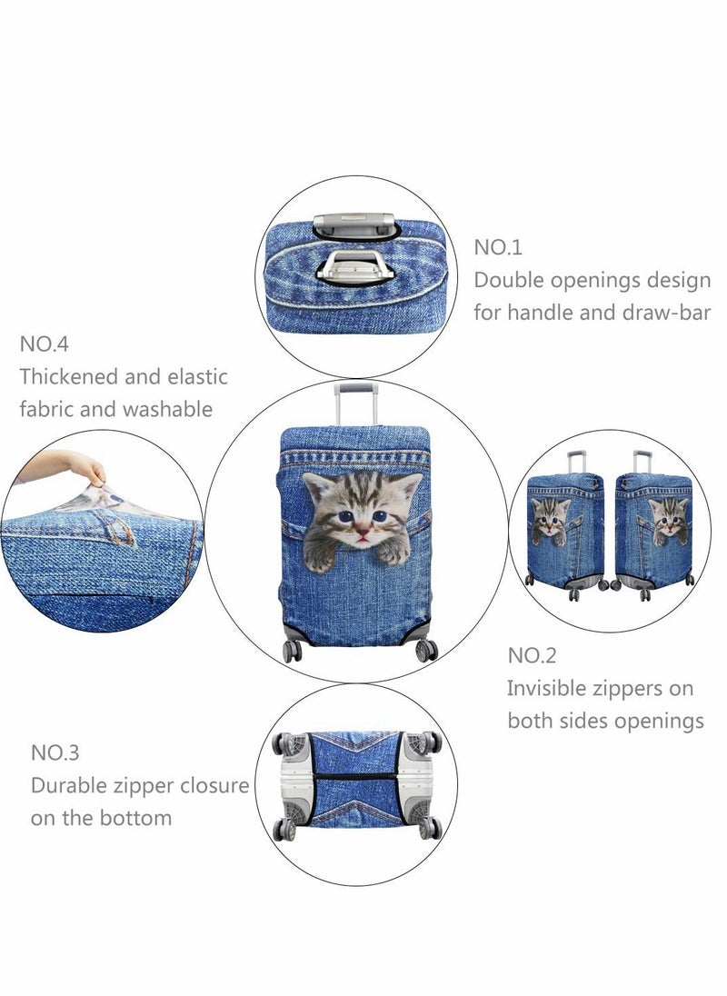 KASTWAVE Travel Luggage Cover Fits 26"-28" Luggage, Washable Suitcase Protector Anti-scratch Spandex Protective  - Image 4
