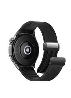KENSUO 22mm Leather Watch Strap Compatible with Huawei GT5 46mm GT4 46mm/GT3 46mm/GT3 Pro/Watch 3/GT2e/GT2 pro/GT5 pro/GT2 42mm 46mm Replacement Strap Black  - Image 1