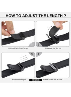 KENSUO 22mm Leather Watch Strap Compatible with Huawei GT5 46mm GT4 46mm/GT3 46mm/GT3 Pro/Watch 3/GT2e/GT2 pro/GT5 pro/GT2 42mm 46mm Replacement Strap Black  - Image 5
