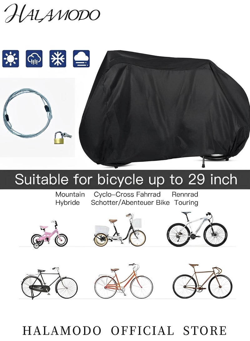 HALAMODO Universal Motorcycle Cover Moto Raincoat Waterproof Protection Cover with Lock Hole Dust Rain Sun UV Dust Wind Proof Covers Oxford Cloth Covers - Image 4
