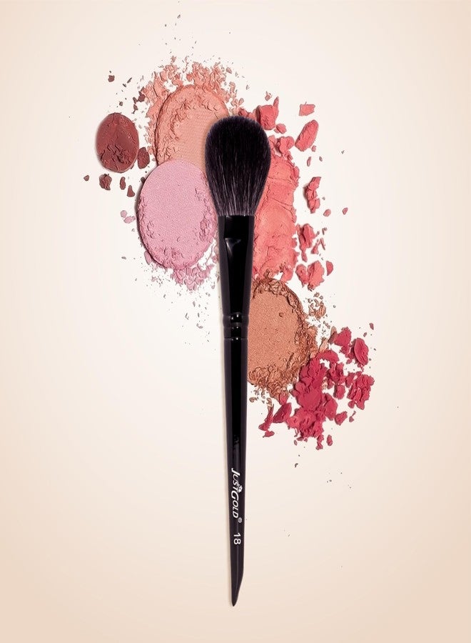 JUST GOLD Justgold Professional Powder brush With Ultra Soft Synthetic Bristle for between under eye and blush #18 - Image 1