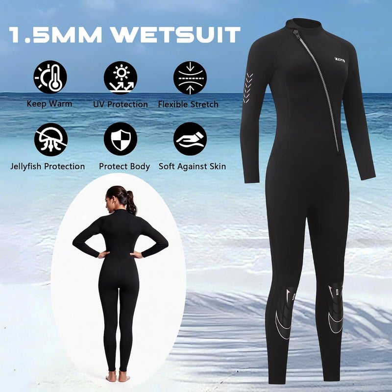 Skyone 1.5MM 3MM Neoprene Full Wet Suits for Men Women, 2MM Shorty Wetsuit - Image 3
