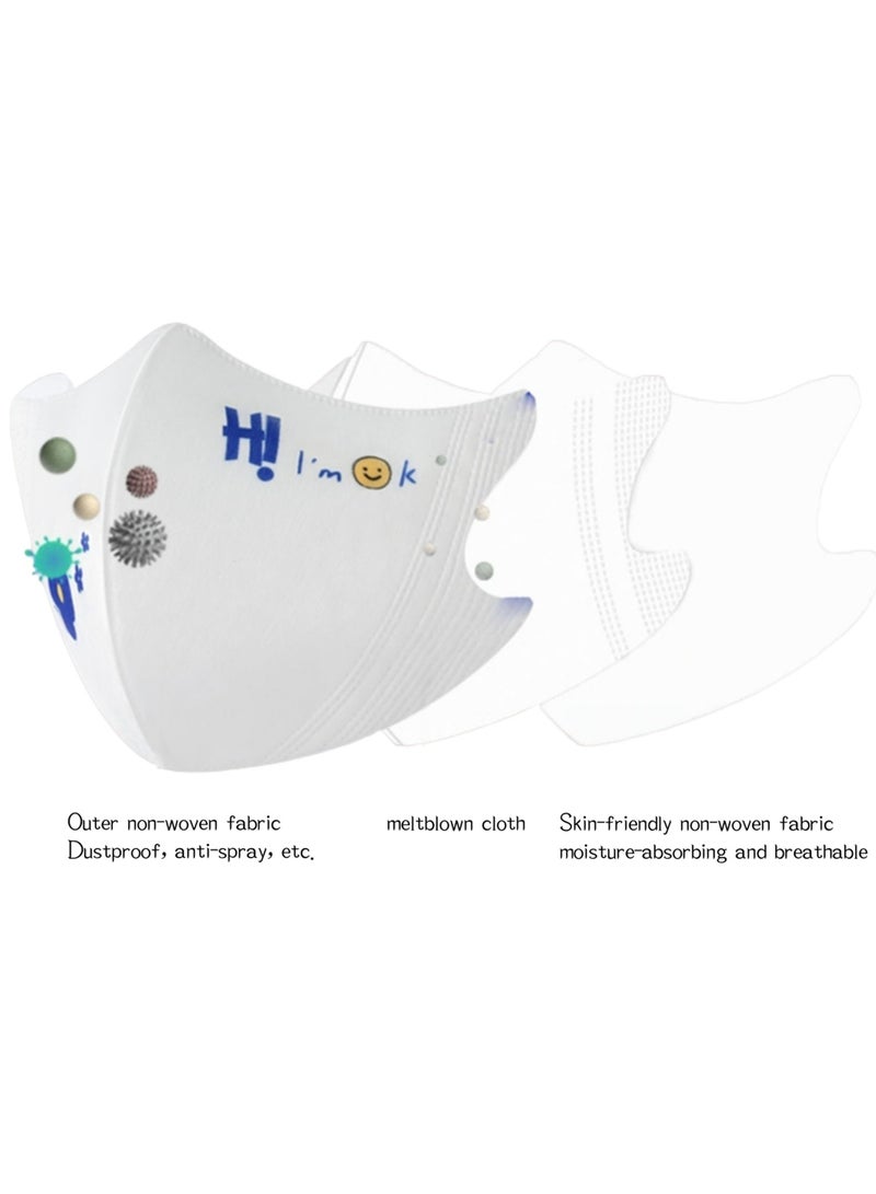 Eilimi 20PCS Disposable Kids Face Mask,3 Layer Protection,Suitable Children Small Size Age 3-12 - Image 4
