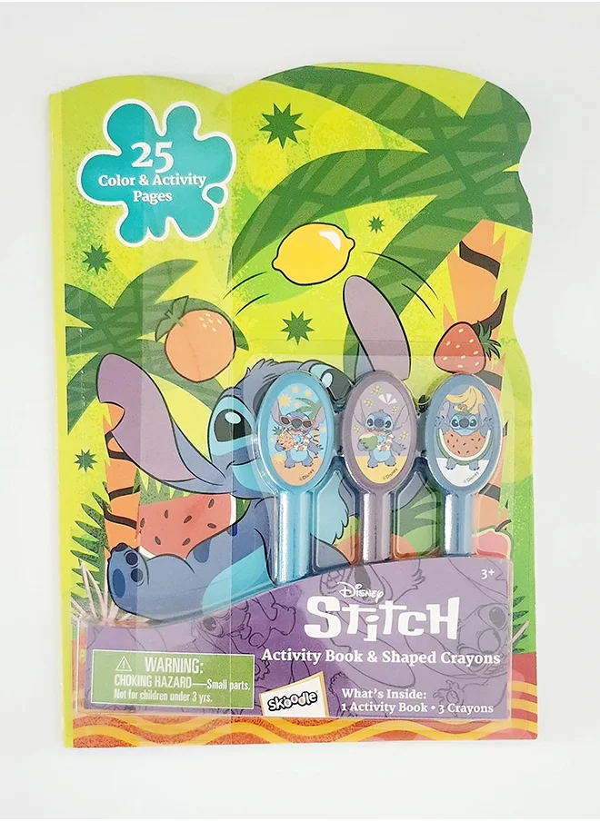 Disney Stitch Activity Book and Shaped Crayons
