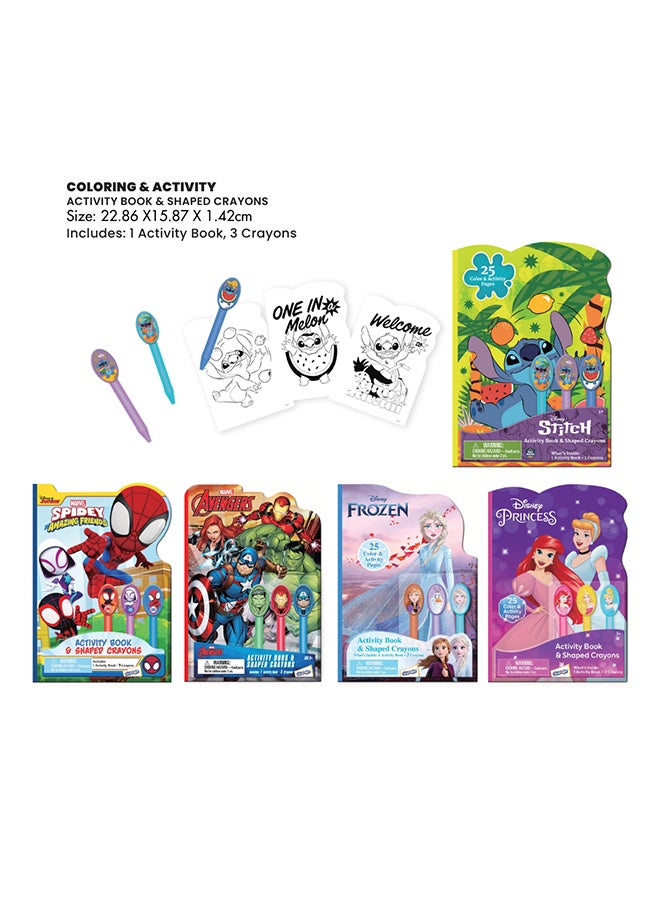 Disney Stitch Activity Book and Shaped Crayons | 25 Color and Activity Pages | Leaning & Educational Activity For Kids | Age 3+ - Image 5