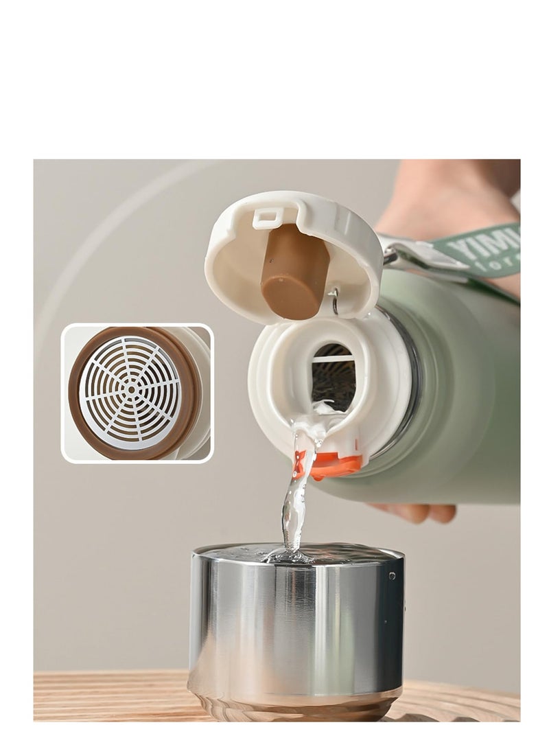 TYCOM Thermal isulated Water Bottle 600 ML Stainless Steel Double Wall Vacuum insulated Water Bottles for Hot Cold Water Gym Bottle Flask Bottle White.  - Image 4