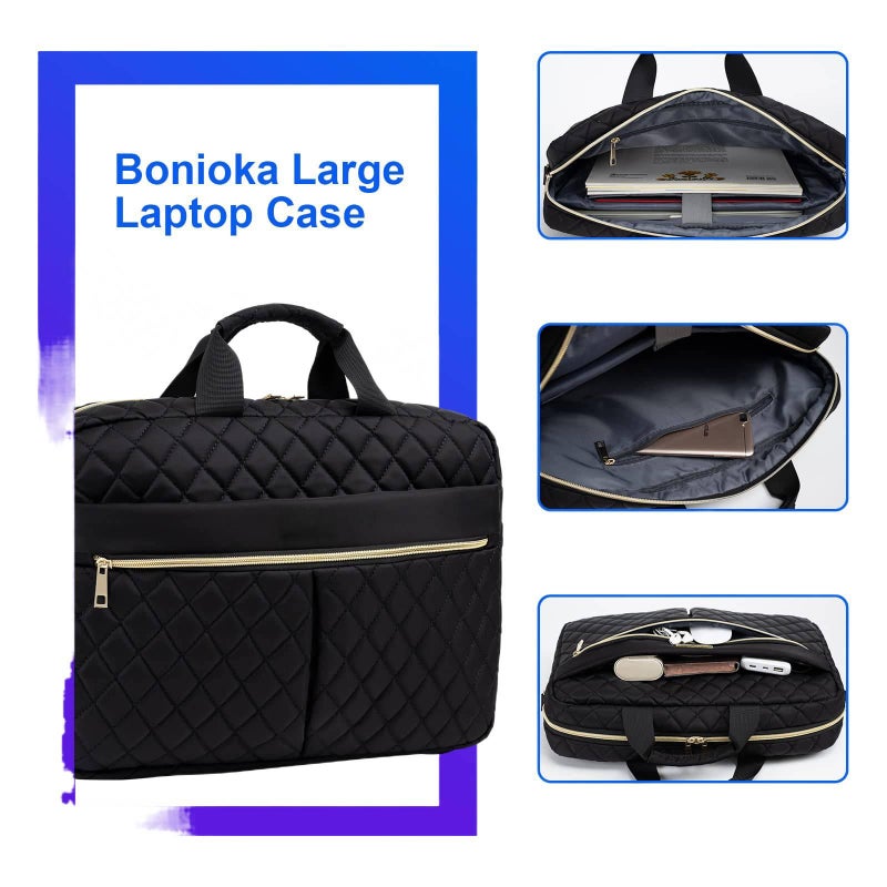 Messenger Briefcase with Business and Laptop for Work Travel with Large Capacity Document Organizer and Daily Office Carry Pink - Image 3