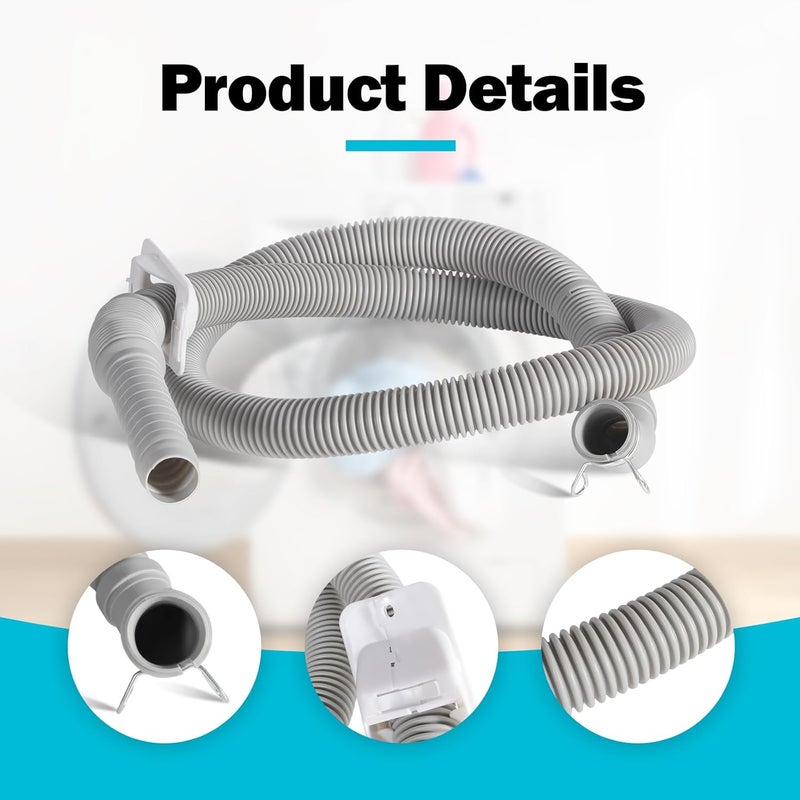 Vyakv NEW AEM73732901 Washer Drain Hose Assembly Compatible with LG Kenmore Washer Replacement AEM74053001 AEM74073303 MEJ62685201 2702257 PS8749199 AP5783629 - Image 3