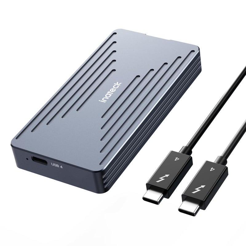Inateck 40Gbps M.2 NVMe SSD Enclosure, Aluminum Hard Drive Enclosure, USB 4.0/Thunderbolt 4, No Tools Required Installation, Supports 2230/2242/2260/2280 SSDs, M-Key, FE2028 - Image 1