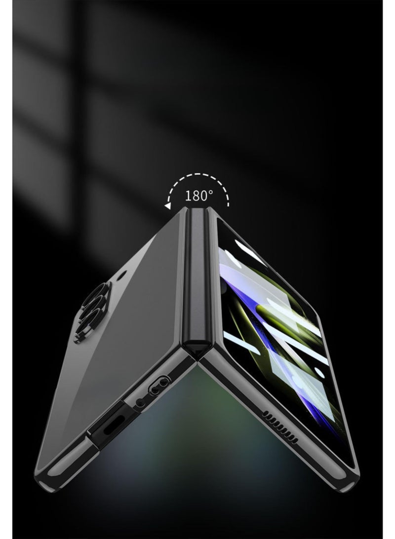 general for Samsung Galaxy Z Fold 7 plating Case Clear with Screen Protector, Slim Fit Light weight Crystal Hard PC Transparent Skin Cover - Image 4