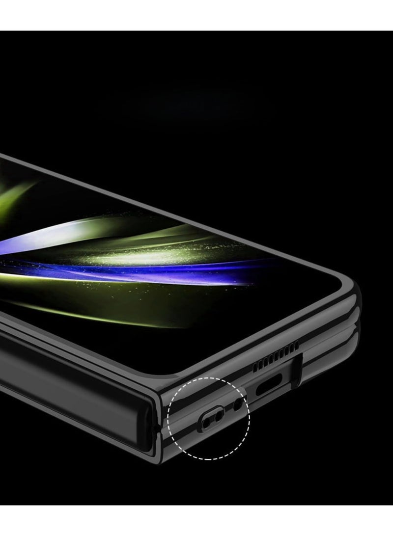 general for Samsung Galaxy Z Fold 7 plating Case Clear with Screen Protector, Slim Fit Light weight Crystal Hard PC Transparent Skin Cover - Image 3