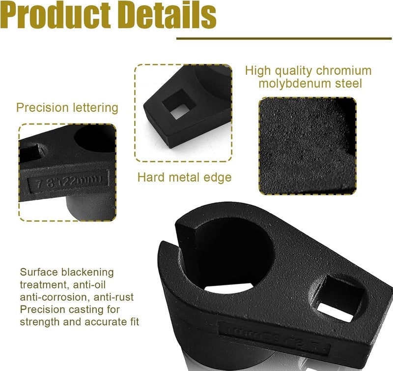 Aputue Offset Oxygen Sensor Socket, Durable 3/8 Inch 22mm, Specialized Oxygen Sensor Removal Tool for Vehicle Repair, Essential for Mechanics and Home Garage Use - Image 4