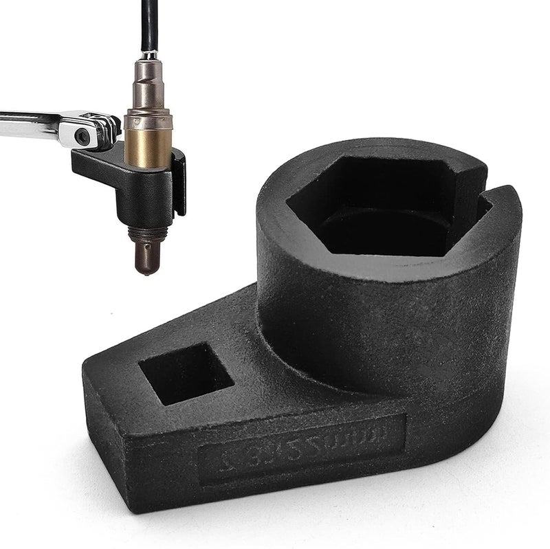 Aputue Offset Oxygen Sensor Socket, Durable 3/8 Inch 22mm, Specialized Oxygen Sensor Removal Tool for Vehicle Repair, Essential for Mechanics and Home Garage Use - Image 1