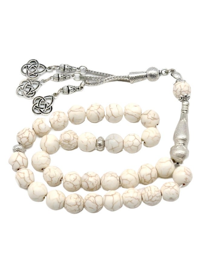 33 imitation turquoise Muslim prayer beads, daily prayer beads, original design 10mm Tasbih beads - Image 1