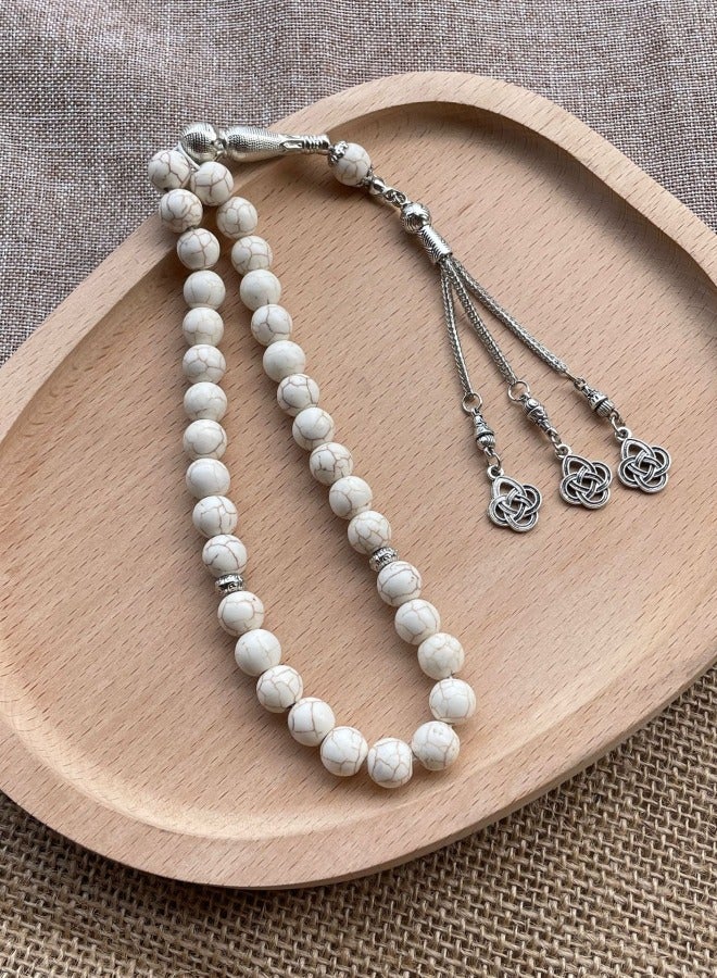 33 imitation turquoise Muslim prayer beads, daily prayer beads, original design 10mm Tasbih beads - Image 4