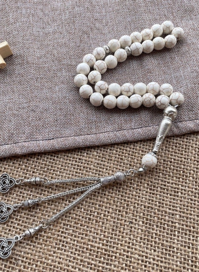 33 imitation turquoise Muslim prayer beads, daily prayer beads, original design 10mm Tasbih beads - Image 5