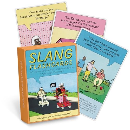 Knock Knock Slang Flashcards Deck 40 Funny Flashcards to Give Your Vocab a Glowup 2021 Edition - Image 1