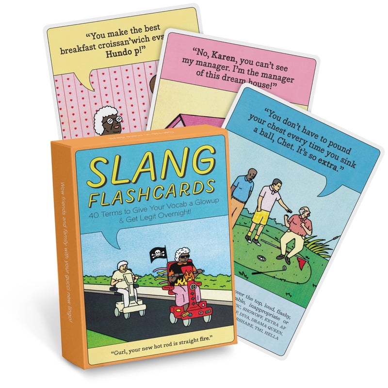 Knock Knock Slang Flashcards Deck 40 Funny Flashcards to Give Your Vocab a Glowup 2021 Edition - Image 2
