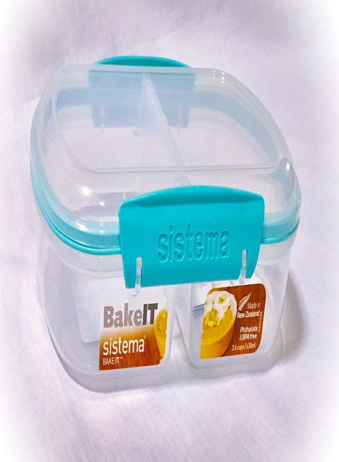 سيستيما نظام تخزين الطعام Sistema Bake It لمكونات الخبز (أكوا، حاوية مقسمة للإضافات - 2.6 كوب) - Image 2