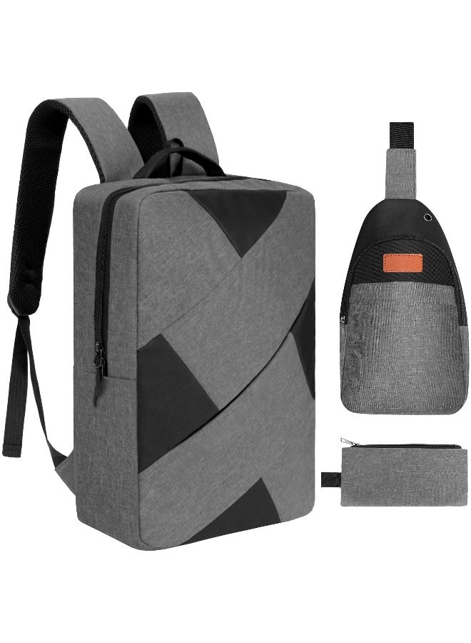 Travel Laptop Backpack for Men and Women 3-Piece Set - Image 1