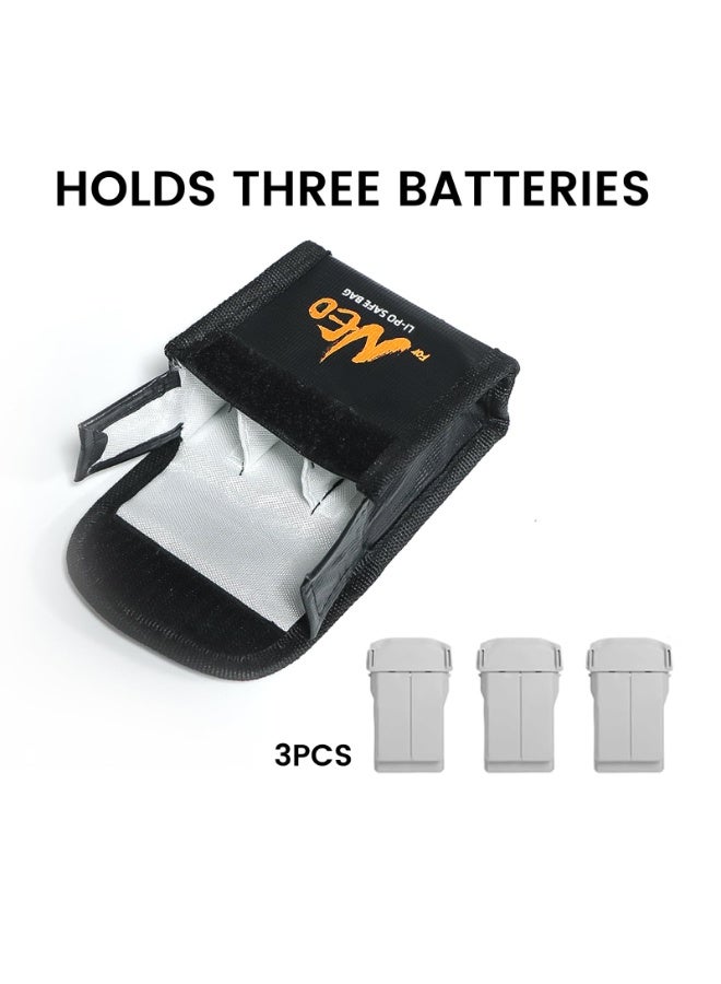 NEO Battery Safe Bag, Lipo Battery Bag For DJI Neo Batteries, Explosion-Proof Fireproof Lipo Batteries Protector, Storage Ffor DJI NEO Battery Accessories (For 3Pcs Batteries) - Image 2