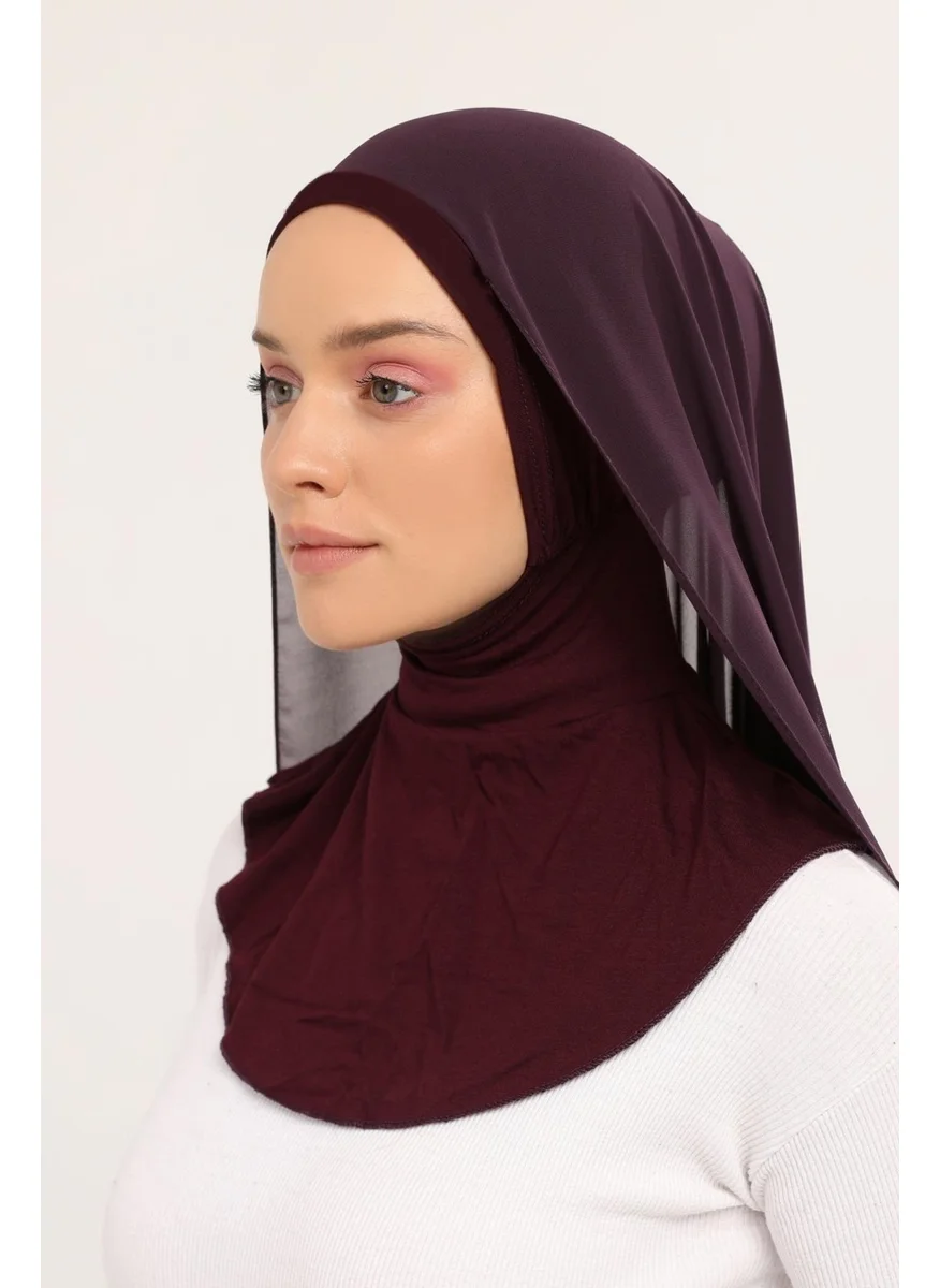 التوبة Ready Practical Luxury Neck Collar Bonnet Chiffon Shawl