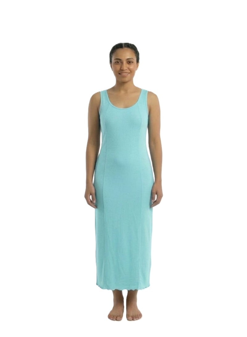 Long summer nightgown for women – with straps – soft cotton