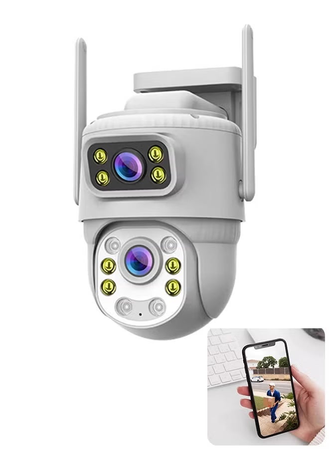 TIGER SC20-W 2MP Dual Lens WiFi Security Camera: 360° PTZ View, Night Vision & 2-Way Audio | IP66 Weatherproof for Complete Indoor/Outdoor Monitoring - Image 1