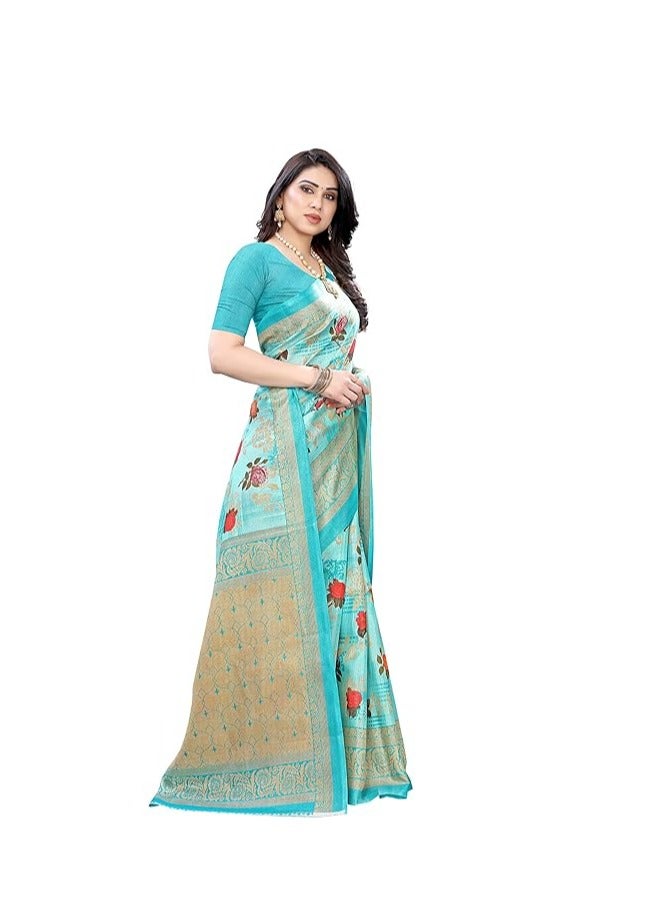 Accessorize Kingdom Women's Art Silk Saree - Image 3