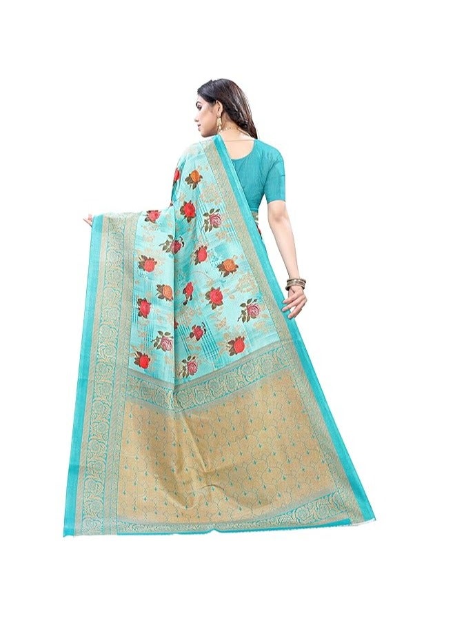 Accessorize Kingdom Women's Art Silk Saree - Image 4