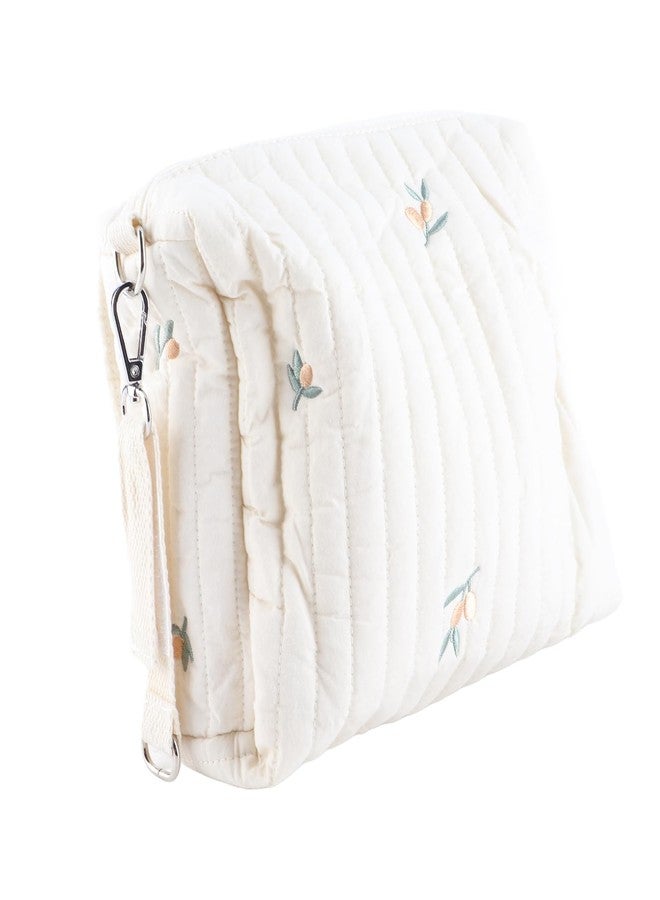 Naroote Diaper Bag, Baby Tote Bag Quilted Cotton Cute Pattern Nappy Diaper Storage Bag with Stroller Hooks Portable Stroller Baby Diaper Bag Diaper Bag Organizer Pouches for Baby Bottles - Image 4