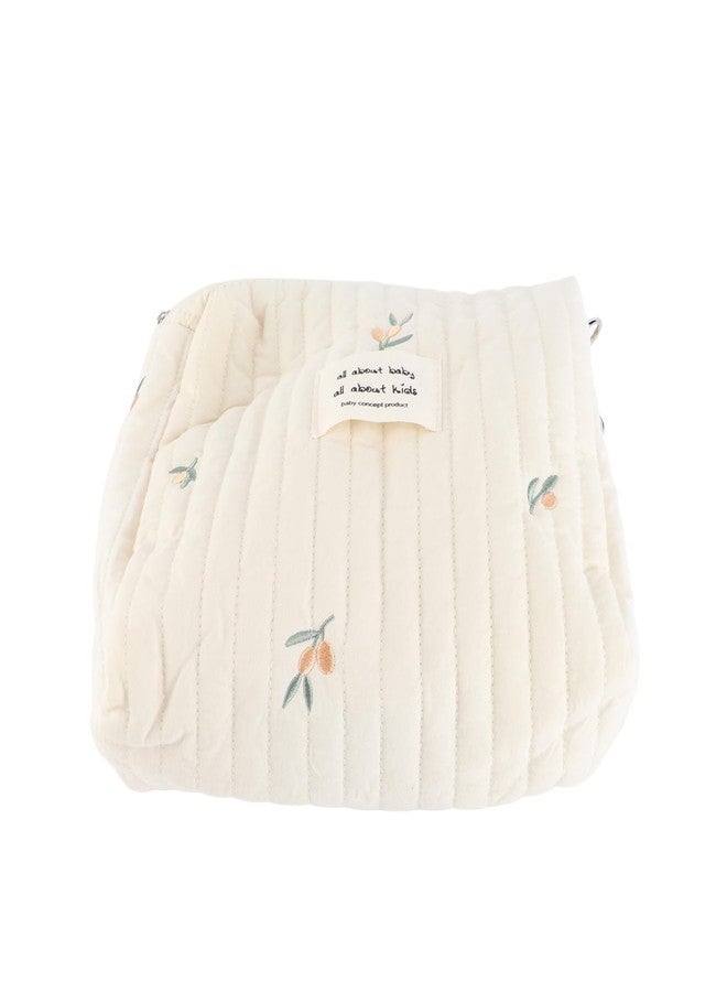 Naroote Diaper Bag, Baby Tote Bag Quilted Cotton Cute Pattern Nappy Diaper Storage Bag with Stroller Hooks Portable Stroller Baby Diaper Bag Diaper Bag Organizer Pouches for Baby Bottles - Image 2