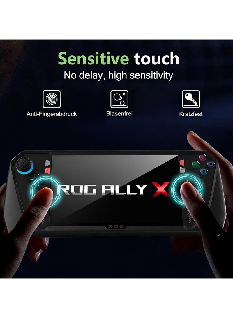 2 Piece Screen Protector for ASUS ROG Ally X 2024 Handheld 7 inch HD Tempered Glass Crystal Clear Protective Film Full Coverage HD Scratch Resistant No Bubbles - Image 2