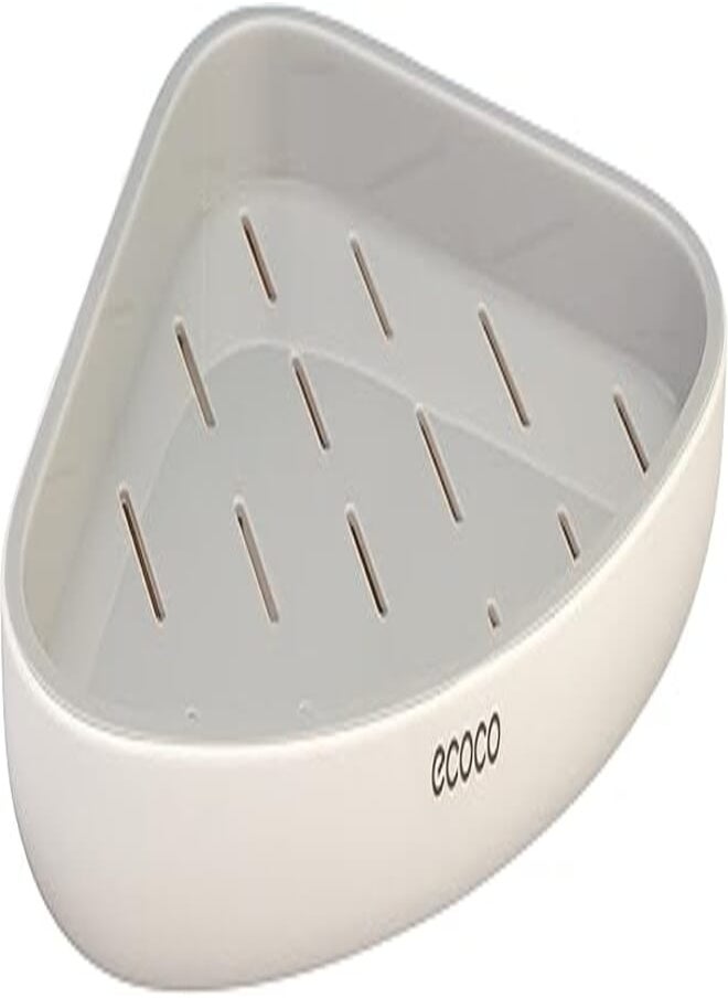 ecoco ECOCO E2030 Corner Shelf Bathroom Elbow Corner Shelf Multipurpose Soap Holder - White Grey 