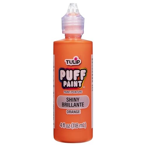 Tulip Puff Fabric Paint , Permanent Craft Paint for Clothes, DIY Projects, Notoxic, 4 fl oz, Shiny Orange - Image 5