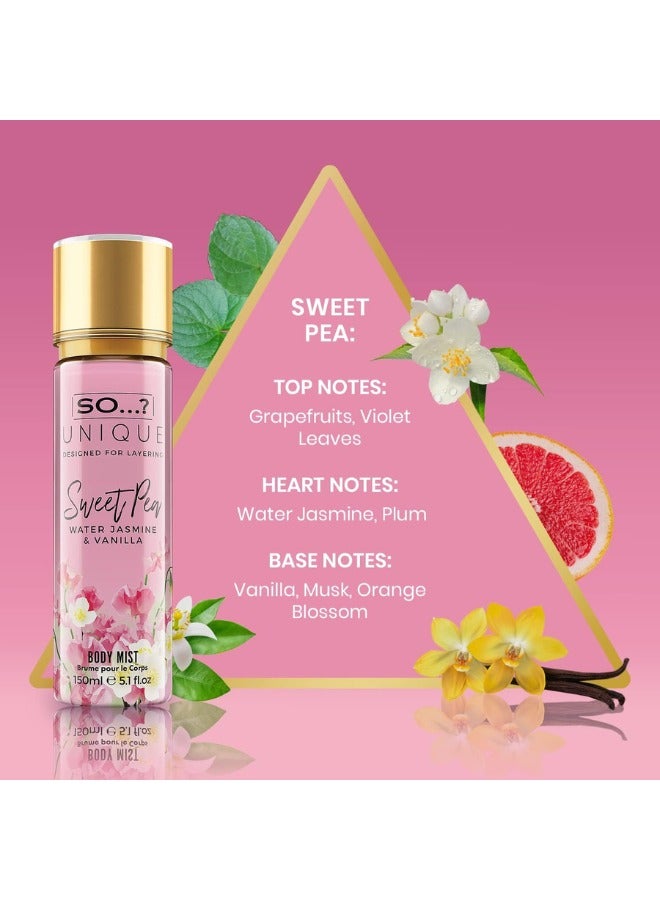 So..? So...? Unique Women's Candy Kiss Body Mist Bundle | 150ml | Pack of 3 | Includes Truffle Cream, Sweet Pea & Vanilla Candy | Sweet, Gourmand & Floral Scents | Long-Lasting Fragrance Sprays - Image 3